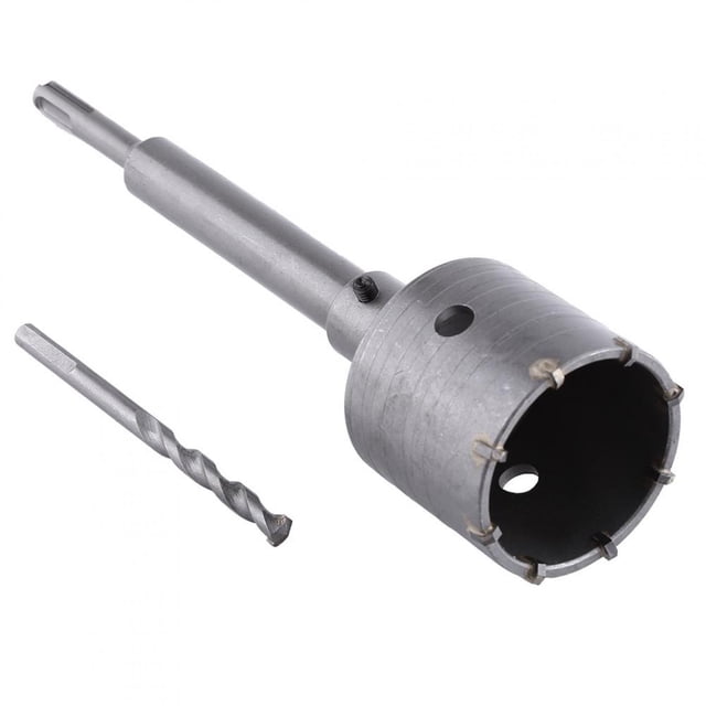 Juego de brocas para hormigón de 65 mm para sierra perforadora de pared, para ladrillos, cemento, piedra, varilla de 200 mm con llave