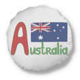 thumbnail image 1 of Australia National Flag Red Blue Pattern Round Throw Pillow Home Decoration Cushion, 1 of 3