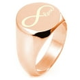 thumbnail image 1 of Sterling Silver Infinity Love Engraved Round Flat Top Polished Ring, 1 of 1