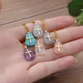 thumbnail image 2 of NICKSUN Cross Necklace for Women 14K Gold Plated Crystal Pendant Necklace Handmade Gem Necklaces Dainty Gold Necklaces for Women Trendy, 2 of 11