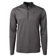 thumbnail image 2 of Men's Cutter & Buck Black Jacksonville Jaguars Big & Tall Virtue Eco Pique Micro Stripe Tri-Blend Quarter-Zip Jacket, 2 of 3
