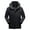 Black, variant on KBKYBUYZ Men Casual Hooded Zipper Thicken Windproof Waterproof Breathable Ski Suit Jacket Mountaineering Clothing Coats