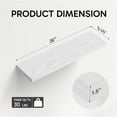 thumbnail image 2 of Floating Shelves for Wall, 36 inches Long Wall Mounted Rustic Wood Shelves for Bathroom, Bedroom, Living Room, Kitchen, Office, Hanging Shelf for Books/Storage/Decor(White,Set of 2), 2 of 8