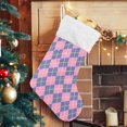 thumbnail image 5 of Coolnut 2 PCS Christmas Stocking Plaid Big Warm 17.7 x 12 Inch Hanging Xmas Stockings Decoration for Family Holiday Party Ornaments Decor Fireplace, 5 of 7