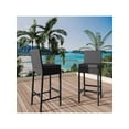 thumbnail image 2 of Ourlova Patio Wicker Barstools With Cushions Outdoor Wicker Bar Stools Set Of 2 Outdoor Rattan Bar Height Stool Set Armless For Backyard Poolside, 2 of 9