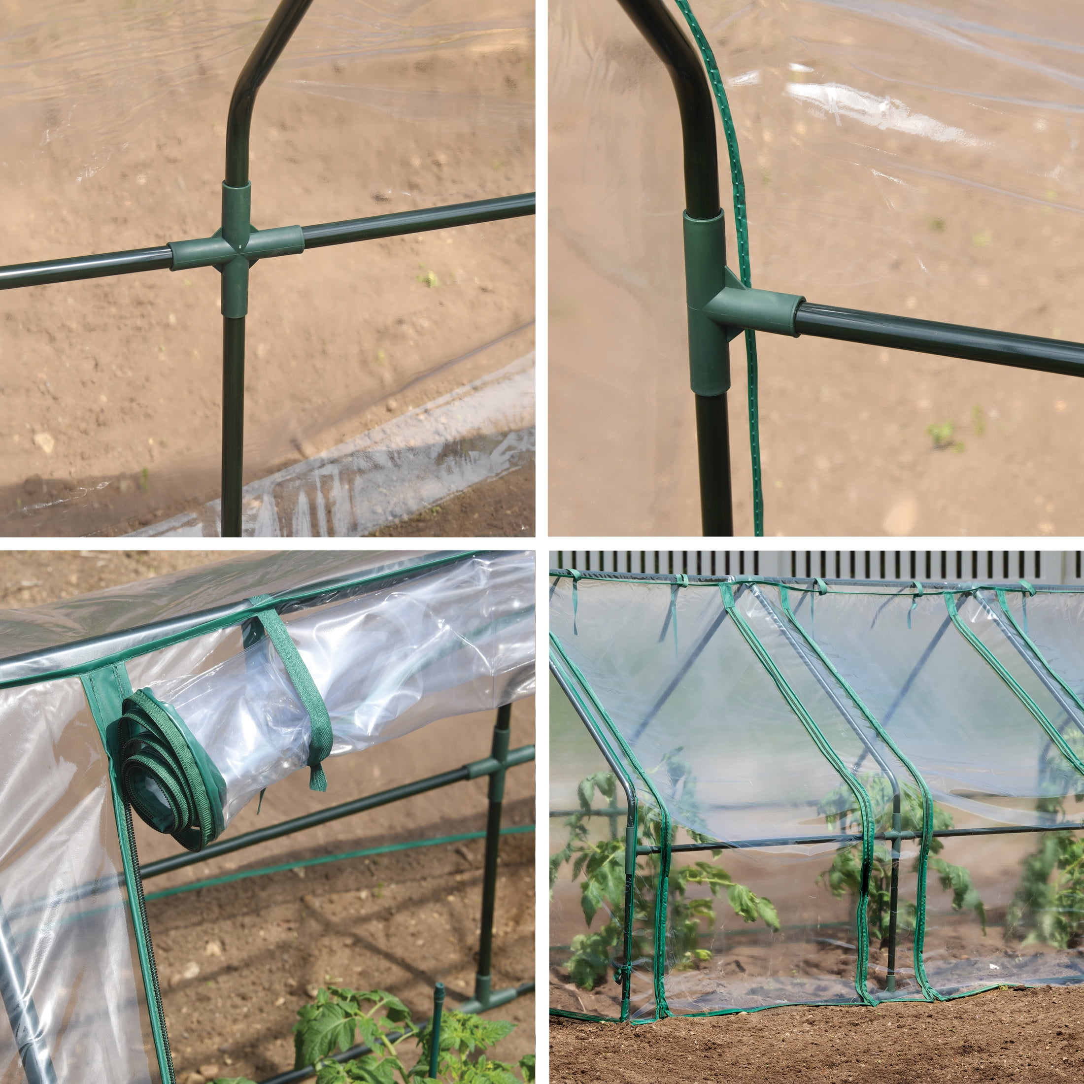 Miracle-Gro 3 x 8 x 3 ft Clear Mini Greenhouse
