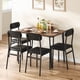 thumbnail image 5 of ChaoLink Juego de comedor para 4, conjunto de mesa y 4 sillas tapizadas, juego de comedor industrial de 5 piezas, 5 of 8