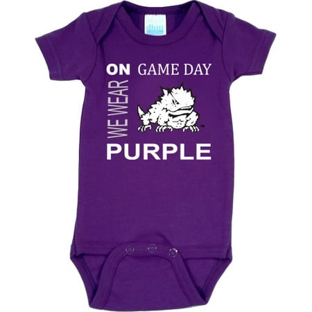 - TCU Horned Frogs On Game Day Baby Onesie