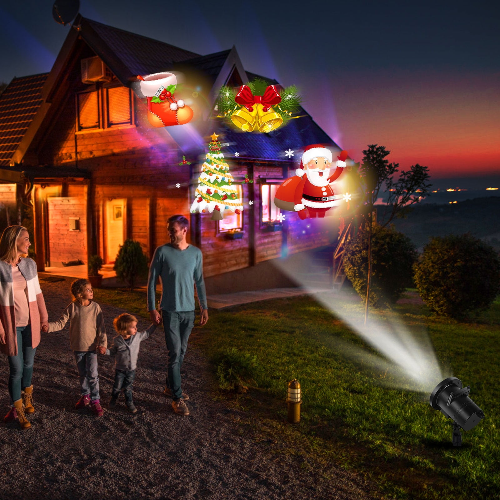 ARGIGU WL-602W Snowfall Christmas Light Projector, Indoor Outdoor