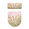 thumbnail image 2 of HELLHERO Polyester Toilet Dust Cover Set & Dustproof Toilet Seat Cover & Universal for Modern Bathrooms Adjustable, Easter Bunnies and Eggs, 2 of 8