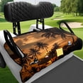 thumbnail image 4 of Uourmeti Sunset Coconut Palm Tree Silhouette Print Golf Cart Seat Universal, for Sports, Golf Cart Seat Covers, Compatible with Club Car 2 Passenger, 4 of 8