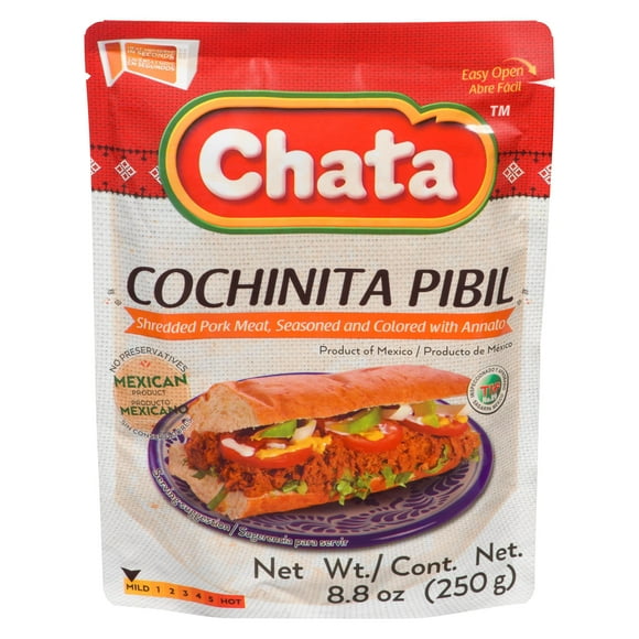 Cochinita Pibil Seasoned Shredded Pork Meat, 250g Pouch