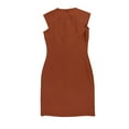 thumbnail image 2 of bar III Womens Solid Sheath Dress, Brown, Medium, 2 of 2