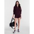 thumbnail image 2 of Avia Women's and Women's Plus Ribbed Ottoman Quarter Zip Sweatshirt, Sizes XS-4X, 2 of 5