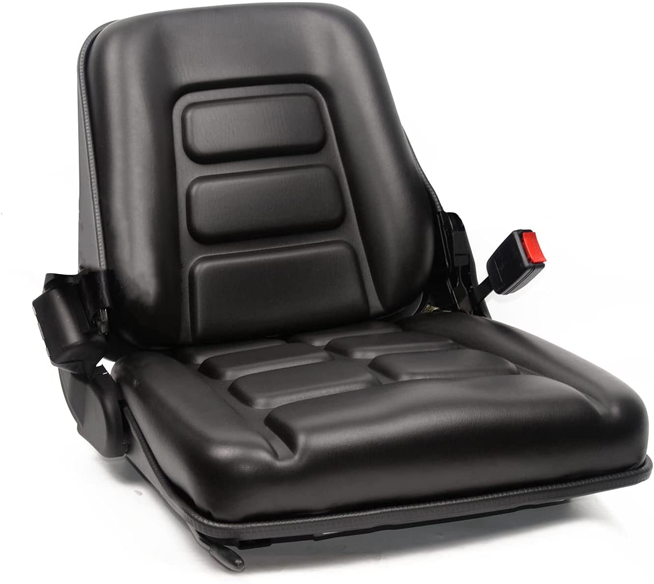 TICSEA Universal Forklift Seat,Tractor Seat with Adjustable Backrest Headrest Armrests for Excavator Harvester Loader Backhoe Dozer Telehandler 