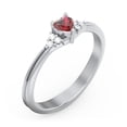 thumbnail image 3 of Birthstone Heart Ring with Shoulder Accents - Garnet (January), 3 of 4