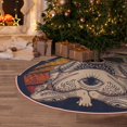 thumbnail image 5 of Sikiie Pug dog Yoga Nativity Christmas Tree Skirt, Jesus Christian Winter Holiday Tree Mat Decoration(30-48IN)36", 5 of 6