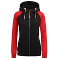 thumbnail image 1 of Sudaderas con capucha para mujer Zip Up Sport Tops Manga larga Sudadera transpirable Bolsillo Invierno con capucha, 1 of 3