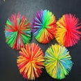 thumbnail image 2 of 1 Ensemble de 10 Pcs Balle Colorée String 60MM en Silicone Rebondissante Balle de Soulagement du Stress (Coloré), 2 of 9