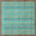 thumbnail image 1 of Ahgly Company Indoor Square Abstract Light Blue Modern Area Rugs, 6' Square, 1 of 4
