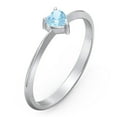 thumbnail image 3 of Heart Birthstone Ring - Blue Topaz (December), 3 of 6