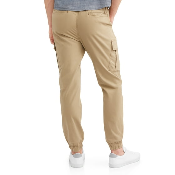 george men's canvas moto jogger pants