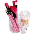 thumbnail image 2 of Clear Acrylic Cotton Swab Holder Preminm Quality Round Container Cotton Pad  Organize Case for Make Up Brush Clear Apothecary Jar, 2 of 4