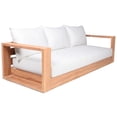 thumbnail image 5 of Maklaine Contemporary Off White Water Resisting Fabric Outdoor Sofa, 5 of 11
