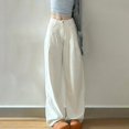 thumbnail image 1 of Sentmoon Wide Leg Jeans for Women Active Straight Stretch Denim Pants Spring Summer Solid Color Classic Fit Full Length Versatile Trousers for Studio Training Wear S-2XL, 1 of 8