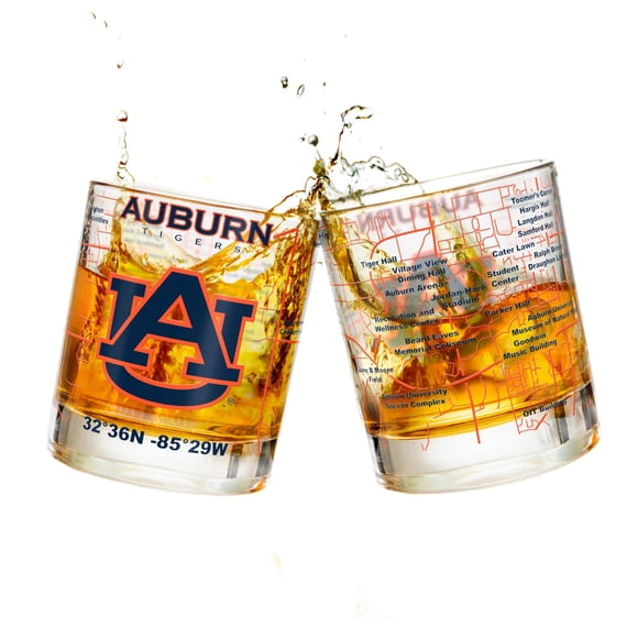 Set de vasos de whisky Greenline Goods Auburn University Tigers