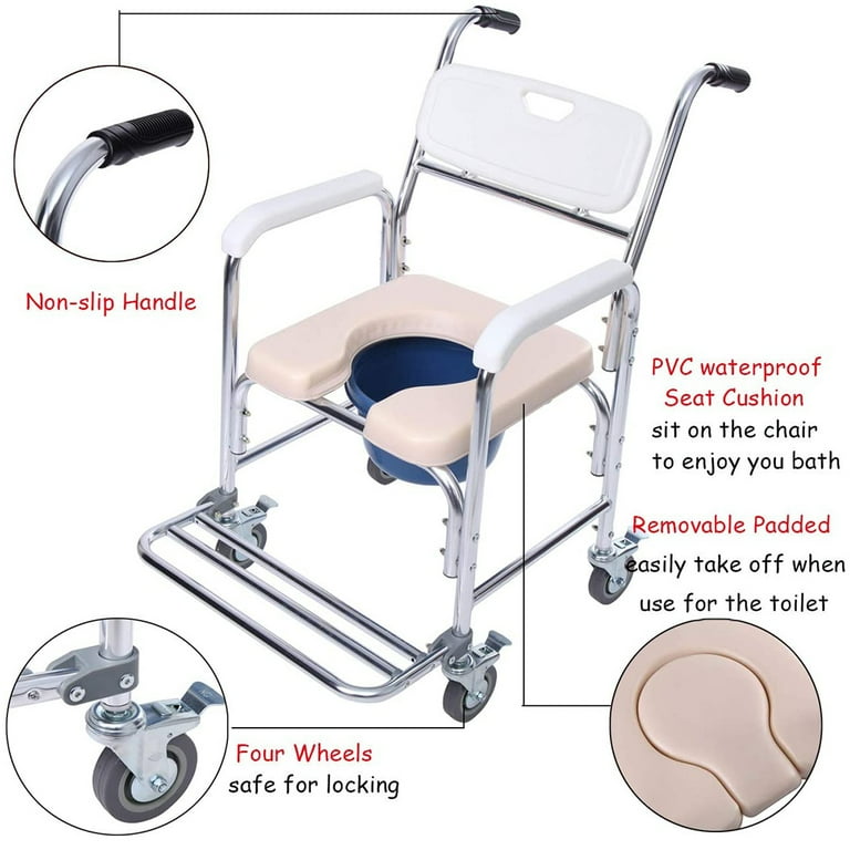 Bedside commode shower discount chair