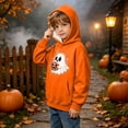 thumbnail image 4 of Unisex Boys Girls Fashion Print Hoodies Long Sleeves Hooded Pullover Sweatshirt Fall Winter Halloween Top Clothes Orange 9-10 Years, 4 of 7