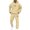Khaki, variant on Men's Hooded Sweatshirt And Jogger Set Casual Pullover Tracksuit With Letter Print For Daily Wear Gym Running Street Outfit Suits for Men Wool