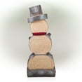 thumbnail image 3 of Alpine Corporation 16" x 9" x 38" Wooden Snowman Holiday Statue, Brown/Tan, 3 of 13