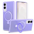thumbnail image 1 of Asuwish Phone Case for Samsung Galaxy S25 Edge 5G Tempered Glass Screen Protector Magnetic Folding Stand Frosted Translucent Rugged Shockproof Protective Cell Cover S25Edge 6.66 2025 Women Men Purple, 1 of 7