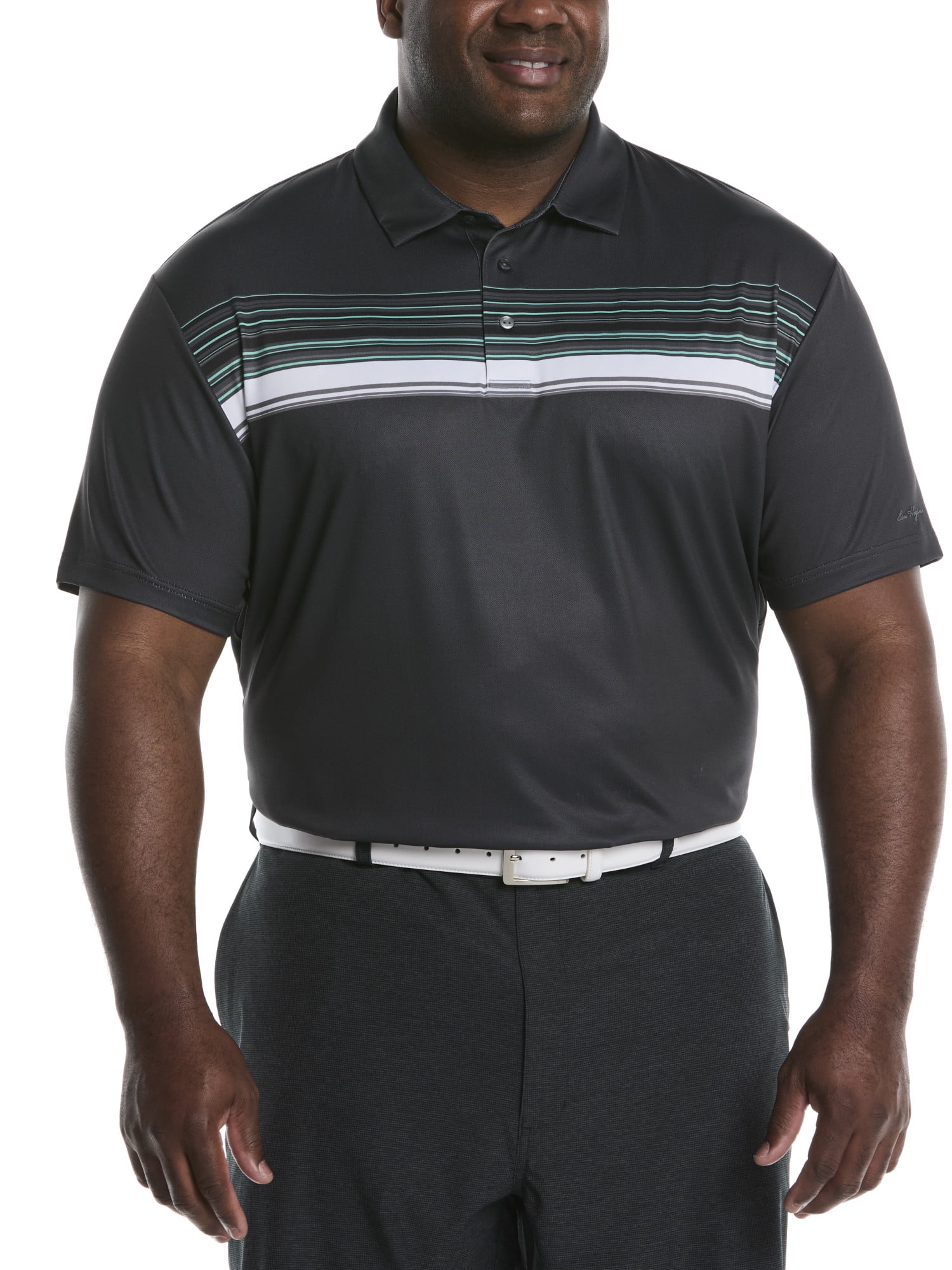 Ben Hogan Men's & Big Men's Chest Printed Golft Polo, Sizes S-5XL