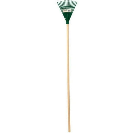 Gardex Plastic Shrub Rake with Full-Size 48" Wood Handle
