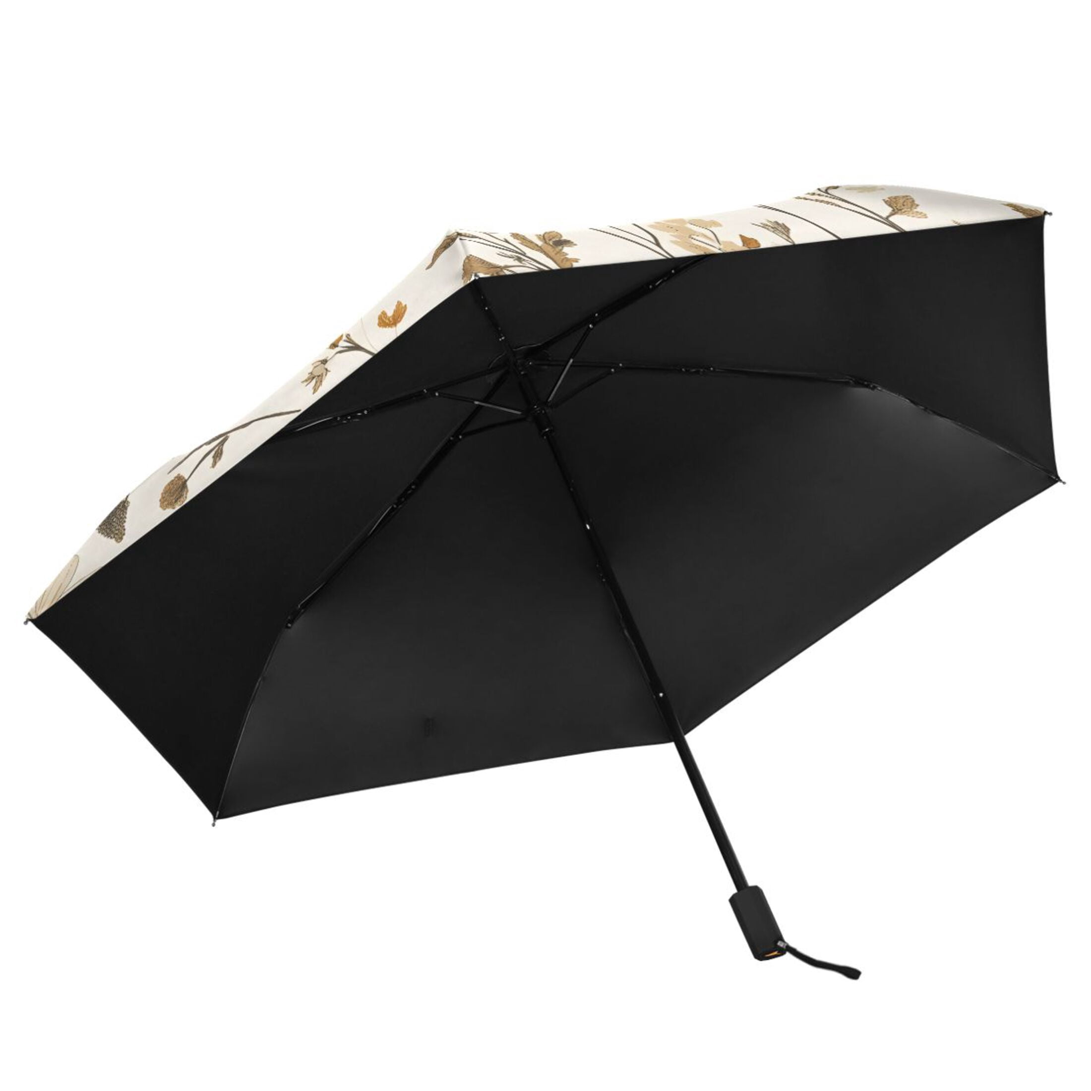 ALAZA Flower-a1 UPF 50+ Compact Folding Umbrella for Rain Travel Umbrella Packable