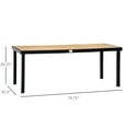 thumbnail image 3 of 75" Rectangular Aluminum Outdoor Table / Ideal for 8 - Person Dining in Garden, Patio, 3 of 5