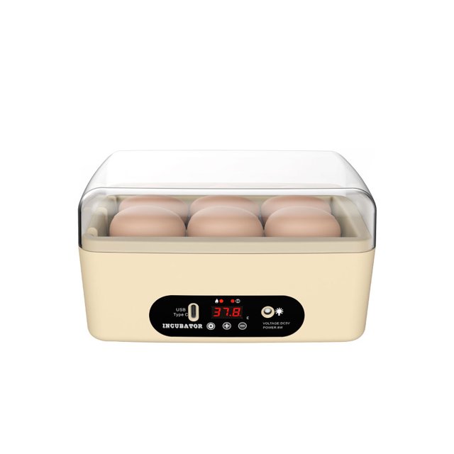 maskred ABS Transparent Cover Hatching 6 Eggs Simultaneously Easy To Observe All-Round Hot Air Temperature Adjustable Automatic