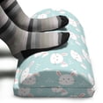thumbnail image 3 of Cartoon Foot Rest, Easter Bunnies Pattern in Style Rabbits Design, Non-Slip Backing Adjustable Ergonomic Memory Foam Leg Support for Office, White Blush and Pale Seafoam, by Ambesonne, 3 of 5