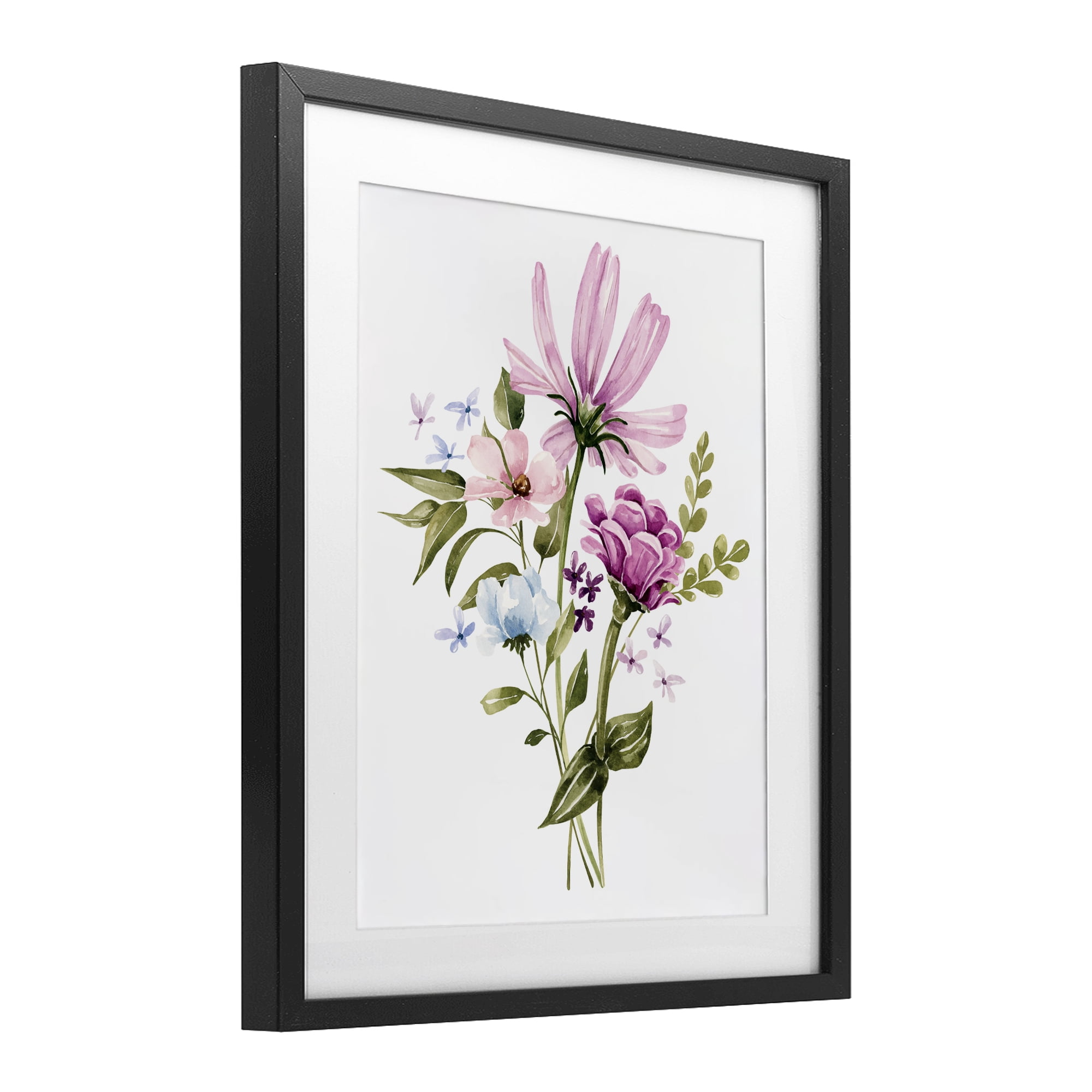 Stupell Industries Wildflower Fields Floral Bundle Black Framed Print Under Glass, design by Bethany Sandoval