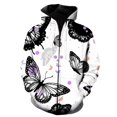 thumbnail image 1 of Sudaderas con estampado de mariposas de dibujos animados exquisitos, sudaderas con cremallera estilo Harajuku para hombre y mujer, moda informal y genial., 1 of 6