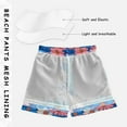 thumbnail image 3 of FORMRS Boys Swim Trunks Quick Dry Mesh Liner Boardshorts Sizes XS-XL, Pink Flowers Pattern, 3 of 7