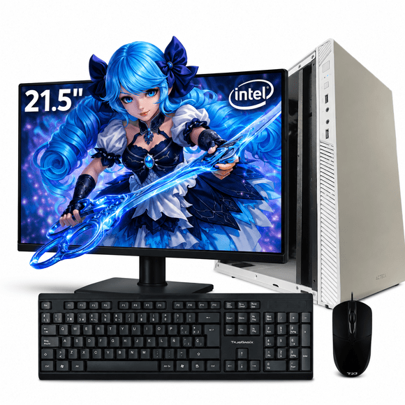Computadora CPU Pentium Gold Intel SSD 480GB 16GB RAM Monitor 21.5 pulgadas