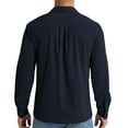 thumbnail image 6 of Iceglad Mens Corduroy Jacket Shirt Long Sleeve Button Down Shirt Work Casual Jacket With Chest Flap Pocket Navy Blue XL, 6 of 9