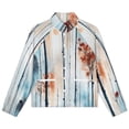 thumbnail image 4 of Jackets for Women Winter Coat Jackets Flannel Stand Collar Jacket(Autumn Trees Watercolor Painting,Size:S-4XL), 4 of 7