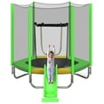 thumbnail image 5 of 7ft Kids Trampoline with Slide, Small Toddler Trampoline with Ladder for Kids, SEGMART Indoor Outdoor Trampoline with Enclosure Net, Spring Pad for Backyard, 5 of 7