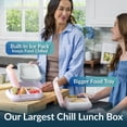 thumbnail image 4 of Bentgo Chill Max Leak-Proof XL Lunch Box - Included Ice Pack Keeps Food Cold; 5-Cup Capacity for Adults & Ages 8+, 3 or 4 Compartment Bento Box, BPA-Free, Dishwasher Safe (Lavender & Peach Blossom), 4 of 9