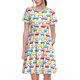 thumbnail image 1 of Easygdp Colorful Bus para Vestido Transpirable de Mujer, Vestido Suelto de Manga Corta con Pliegues y Bolsillos para el Verano, 1 of 6